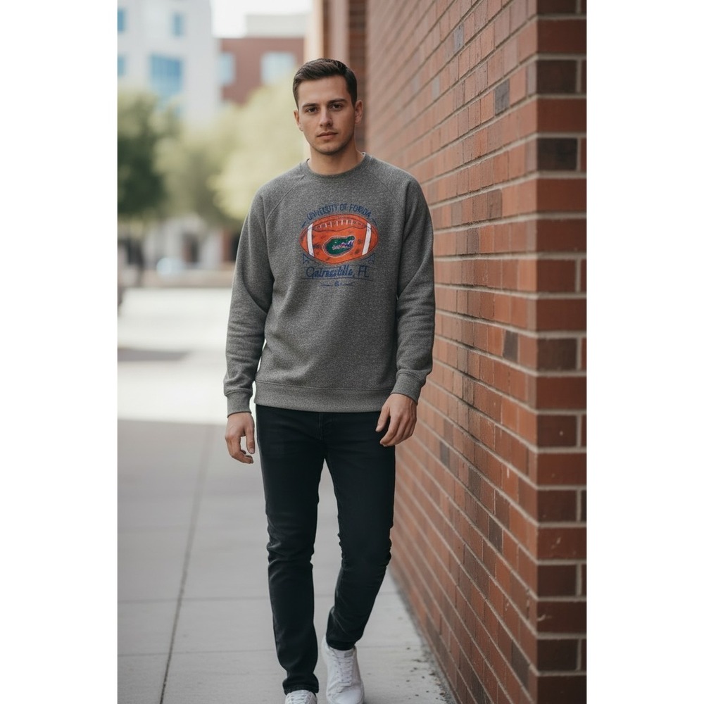 VTG ‎ Inspired Florida Gators Men's  Gray University of Florida Crew SweatshirtM
